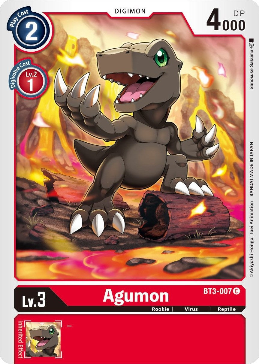 Image for Agumon - BT3-007 (BT01-03B) (BT3-007 C) - Digimon Card Game