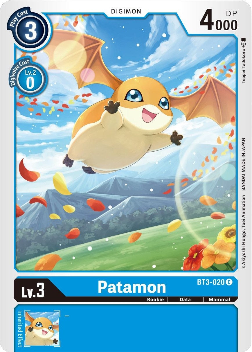 Image for Patamon - BT3-020 (BT01-03B) (BT3-020 C) - Digimon Card Game