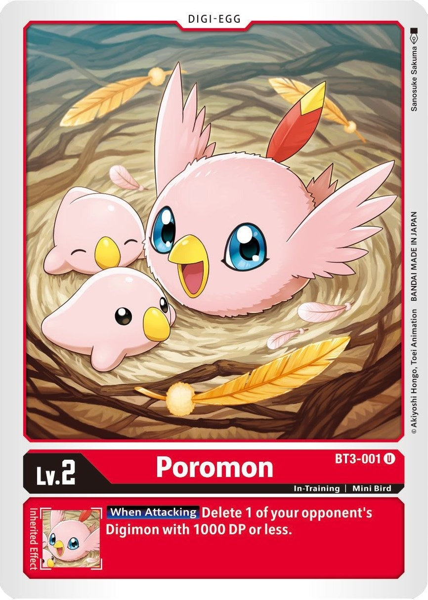 Image for Poromon (BT01-03B) (BT3-001 U) - Digimon Card Game