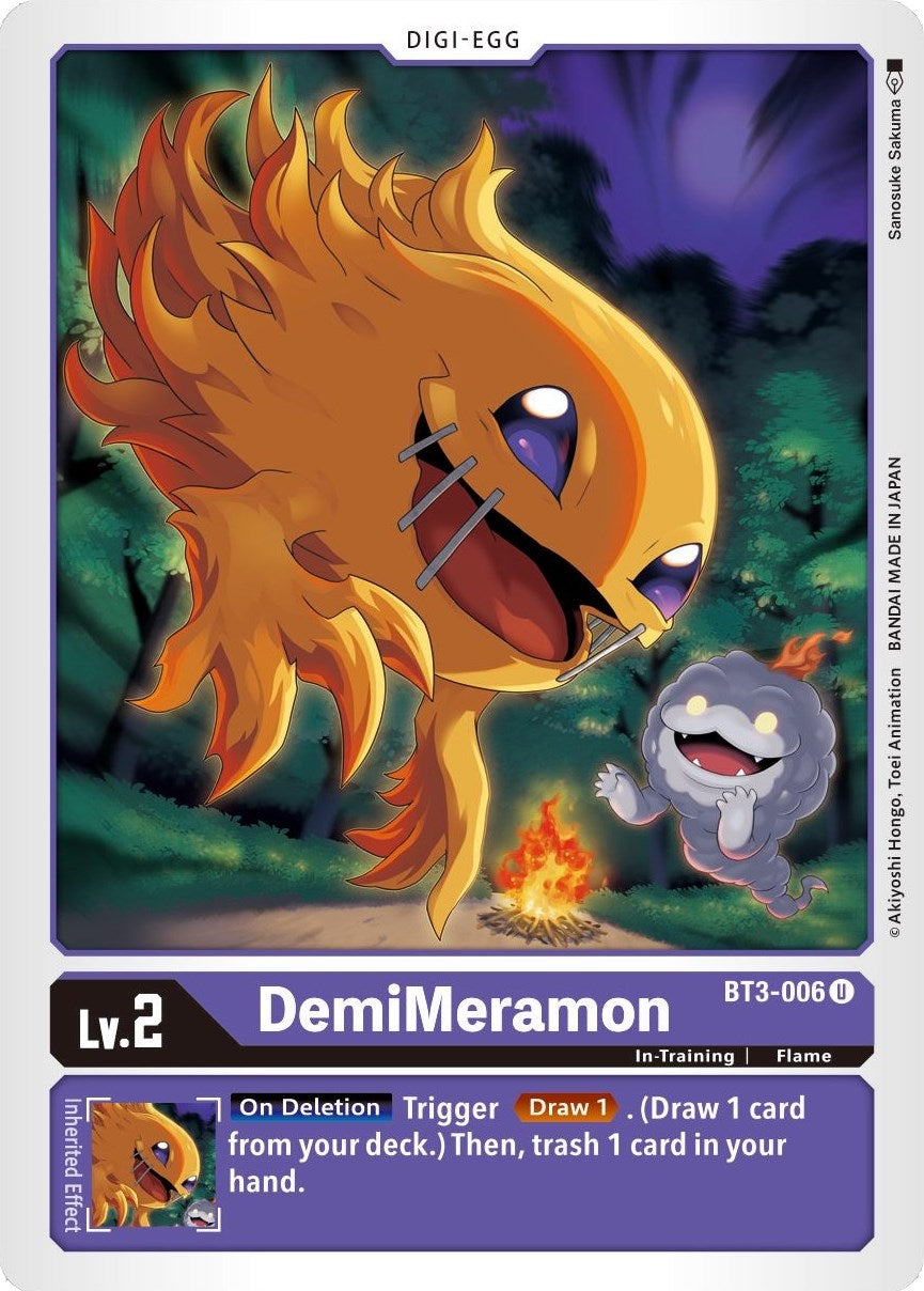 Image for DemiMeramon (BT01-03B) (BT3-006 U) - Digimon Card Game