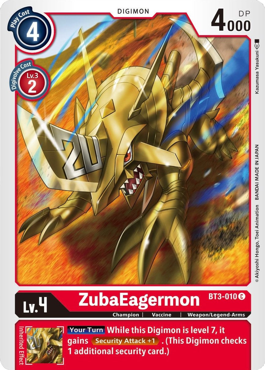 Image for ZubaEagermon (BT01-03B) (BT3-010 C) - Digimon Card Game
