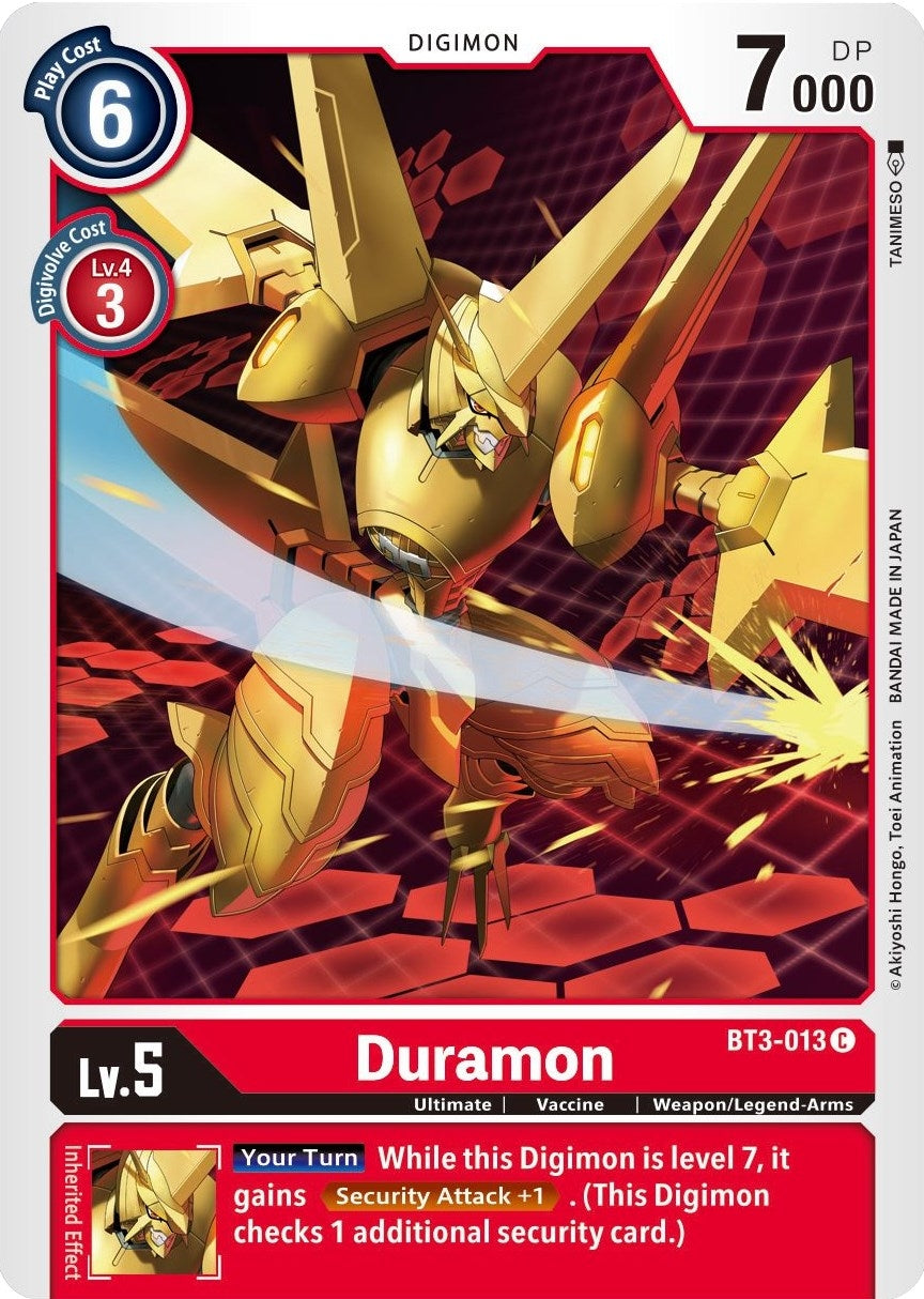 Image for Duramon (BT01-03B) (BT3-013 C) - Digimon Card Game