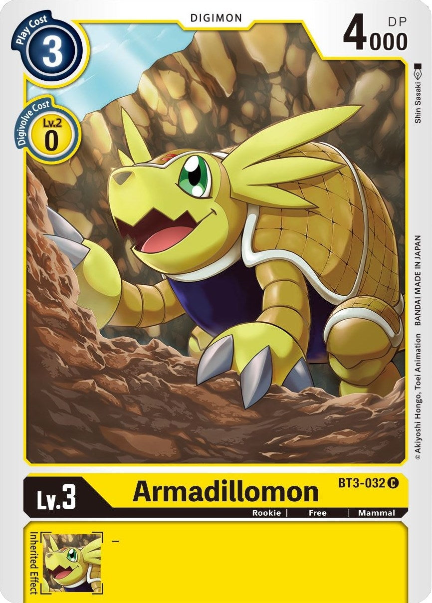 Image for Armadillomon - BT3-032 (BT01-03B) (BT3-032 C) - Digimon Card Game