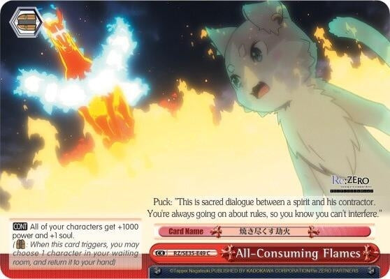 Image for All-Consuming Flames (Re:ZERO: The Frozen Bond) (RZ/SE35-E49 U) - Weiss Schwarz