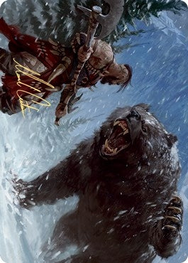 Image for Blizzard Brawl Art Card (Gold-Stamped Signature) (Art Series: Kaldheim) (41) - Magic: The Gathering