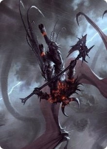 Image for Burning-Rune Demon Art Card (Art Series: Kaldheim) (20) - Magic: The Gathering