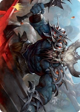 Image for Frenzied Raider Art Card (Gold-Stamped Signature) (Art Series: Kaldheim) (34) - Magic: The Gathering