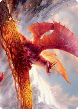 Image for Goldspan Dragon Art Card (Gold-Stamped Signature) (Art Series: Kaldheim) (35) - Magic: The Gathering