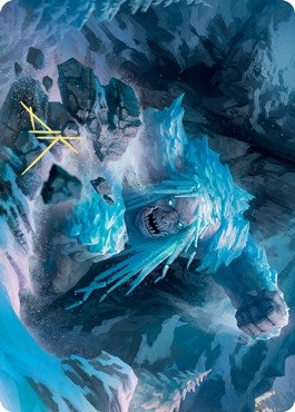 Image for Icehide Troll Art Card (Gold-Stamped Signature) (Art Series: Kaldheim) (46) - Magic: The Gathering