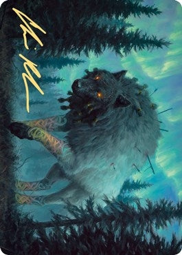 Image for Sarulf, Realm Eater Art Card (Gold-Stamped Signature) (Art Series: Kaldheim) (65) - Magic: The Gathering