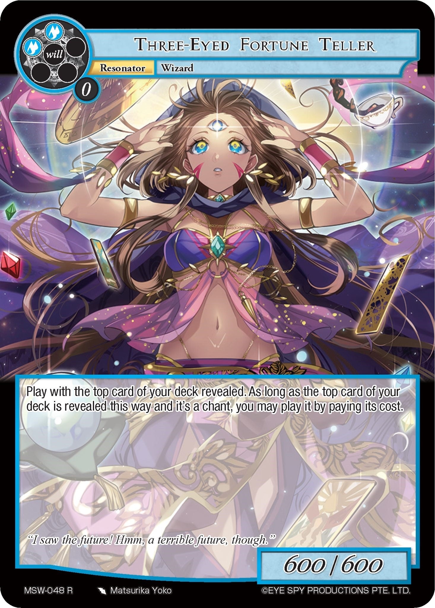 Image for Three-Eyed Fortune Teller (The Magic Stone War - Zero) (MSW-048) - Force of Will