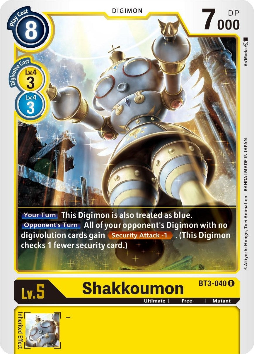 Image for Shakkoumon (BT01-03B) (BT3-040 R) - Digimon Card Game