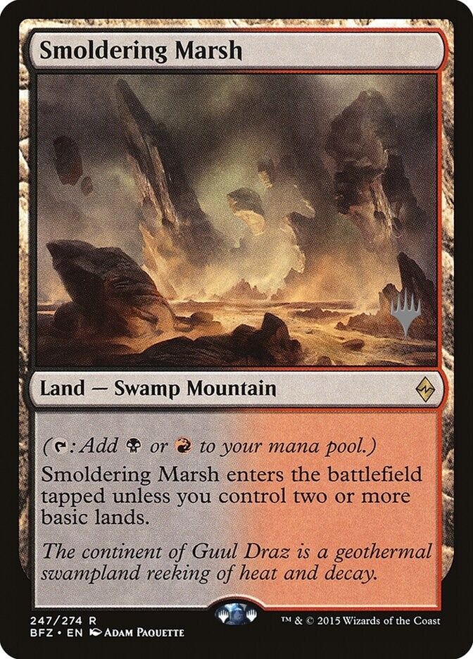 Image for Smoldering Marsh (Promo Pack: Kaldheim) - Magic: The Gathering