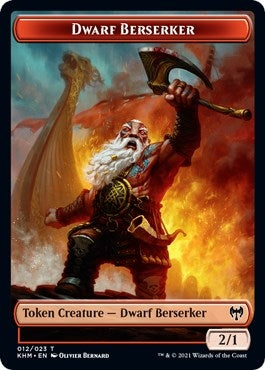 Image for Dwarf Berserker // Cat Double-Sided Token (Kaldheim) (12 // 14) - Magic: The Gathering