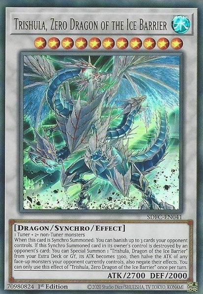 Image for Trishula, Zero Dragon of the Ice Barrier (Structure Deck: Freezing Chains) (SDFC-EN041) - YuGiOh