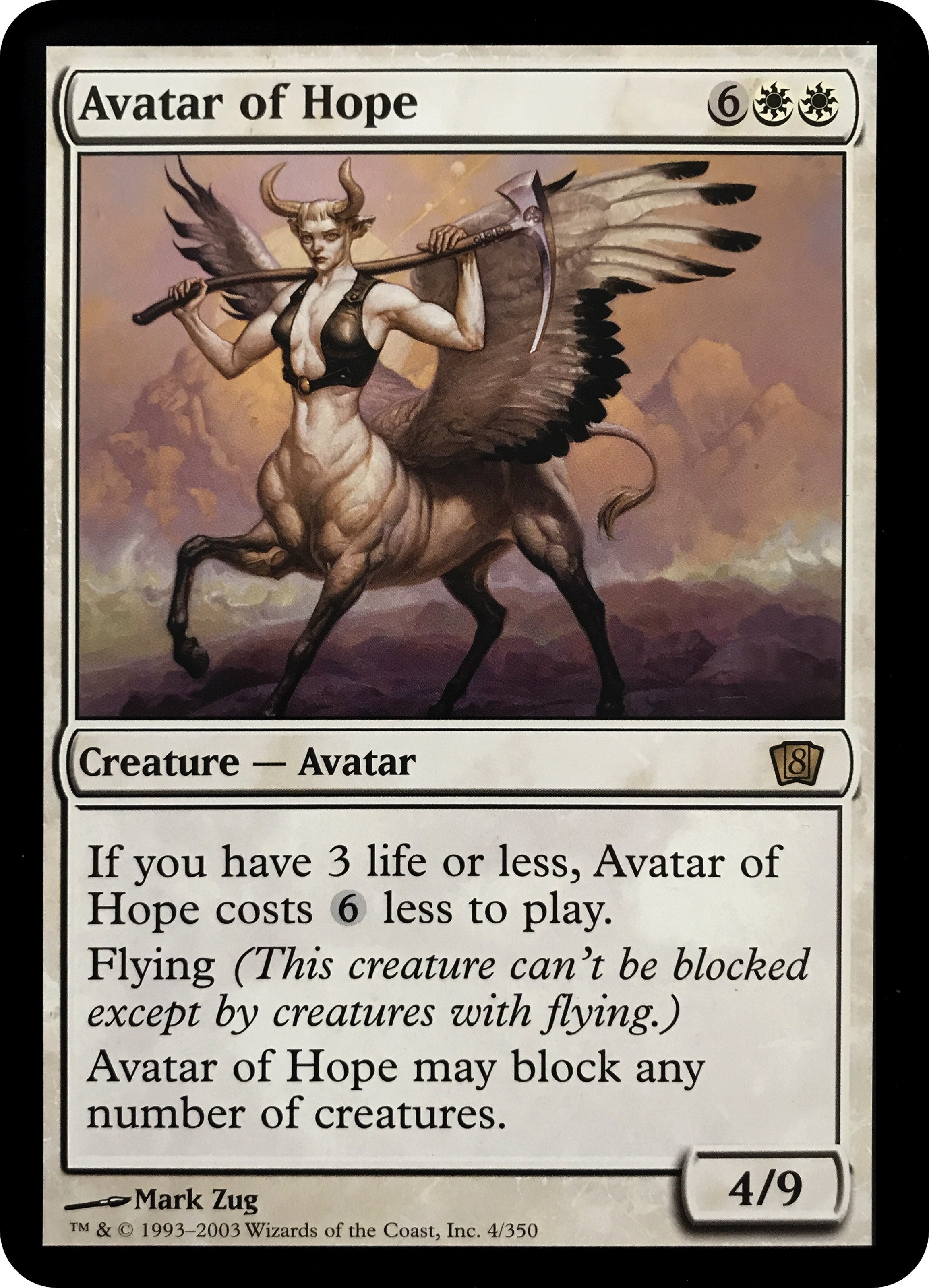 Image for Avatar of Hope (8th Edition) (Oversize Cards) (4) - Magic: The Gathering