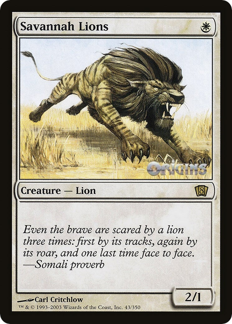 Image for Savannah Lions (Origins 2003) (Oversize Cards) (43) - Magic: The Gathering