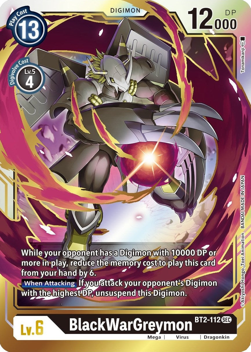 Image for BlackWarGreymon (BT01-03B) (BT2-112 SEC) - Digimon Card Game