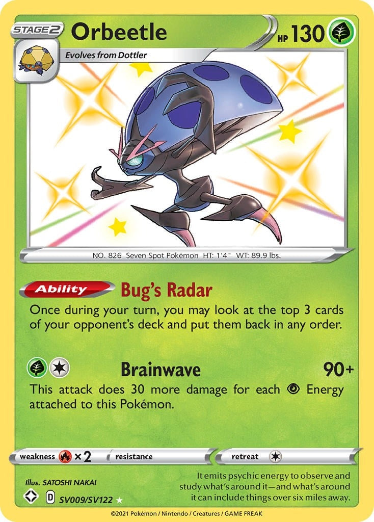 Image for Orbeetle (Shining Fates: Shiny Vault) (SV009/SV122) - Pokemon