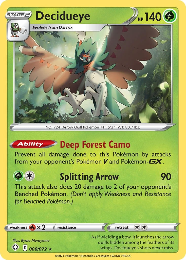 Image for Decidueye (Shining Fates) (008/072) - Pokemon