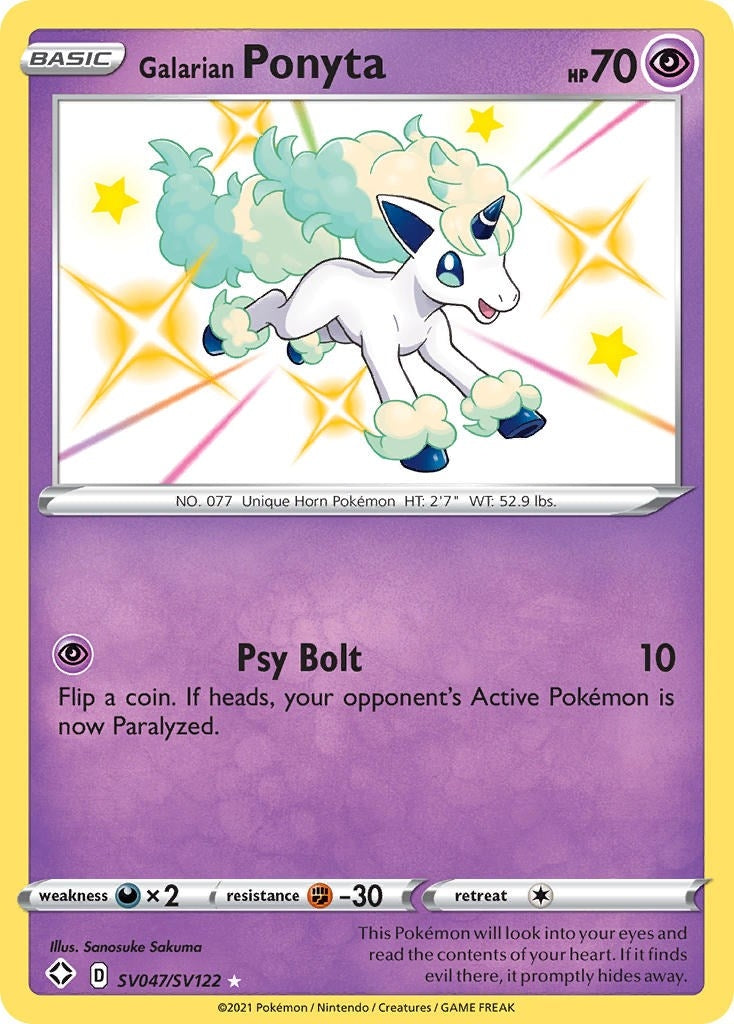 Image for Galarian Ponyta (Shining Fates: Shiny Vault) (SV047/SV122) - Pokemon