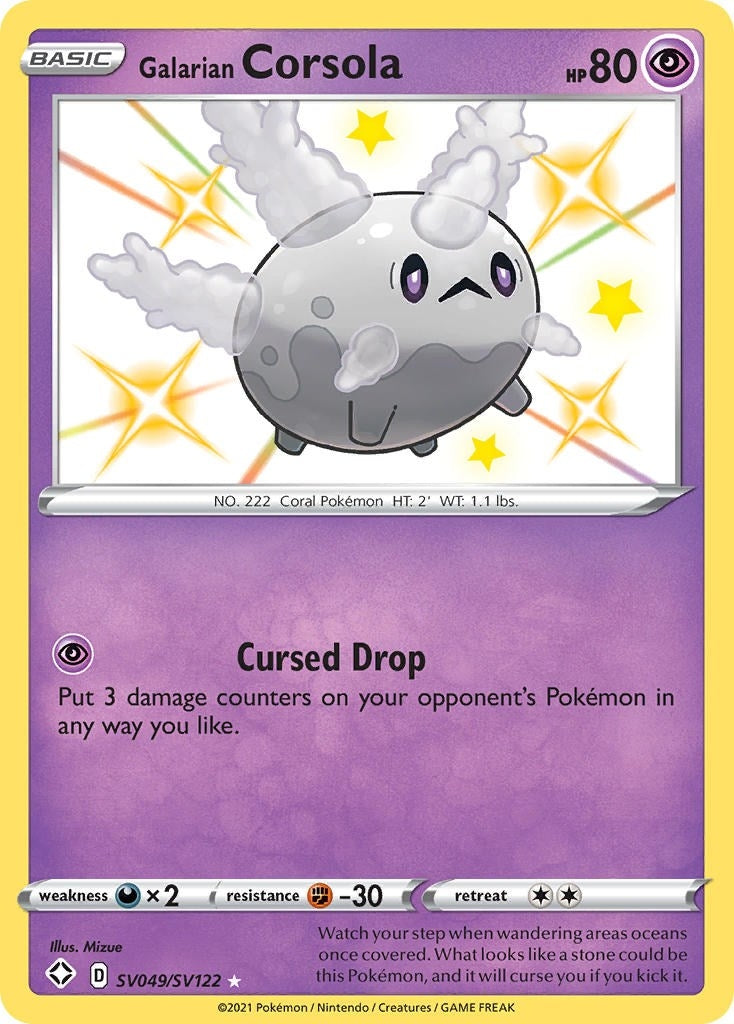 Image for Galarian Corsola (Shining Fates: Shiny Vault) (SV049/SV122) - Pokemon