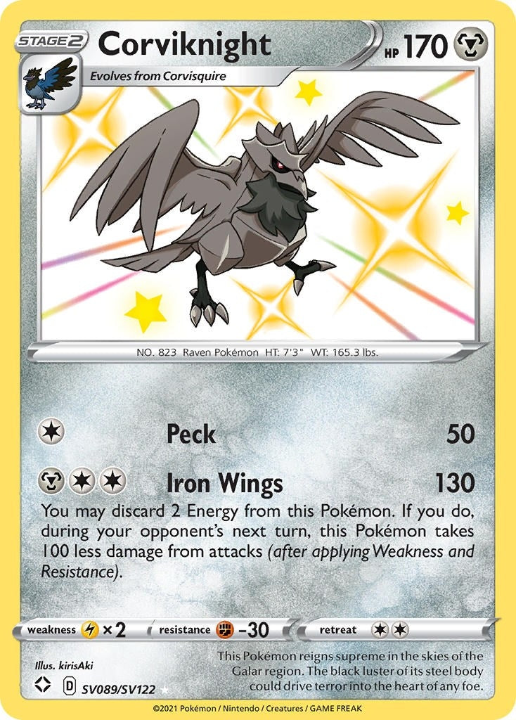 Image for Corviknight (Shining Fates: Shiny Vault) (SV089/SV122) - Pokemon