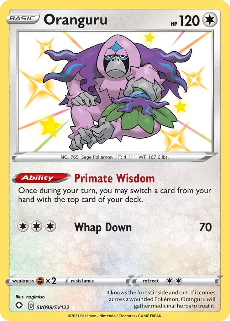 Image for Oranguru (Shining Fates: Shiny Vault) (SV098/SV122) - Pokemon