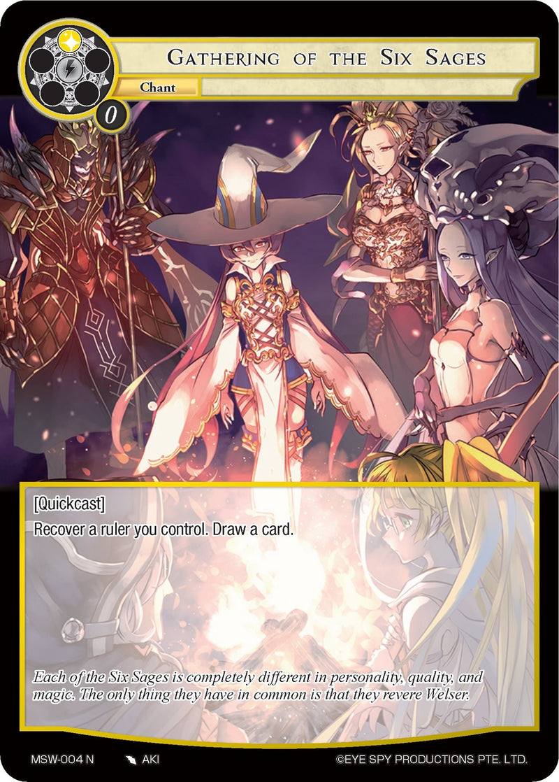 Image for Gathering of the Six Sages (The Magic Stone War - Zero) (MSW-004) - Force of Will