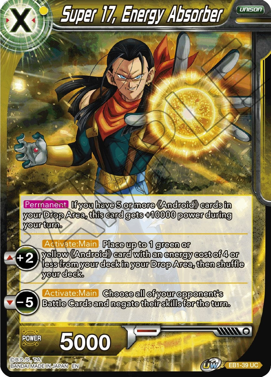 Image for Super 17, Energy Absorber (Battle Evolution Booster) (EB1-39) - Dragon Ball Super: Masters