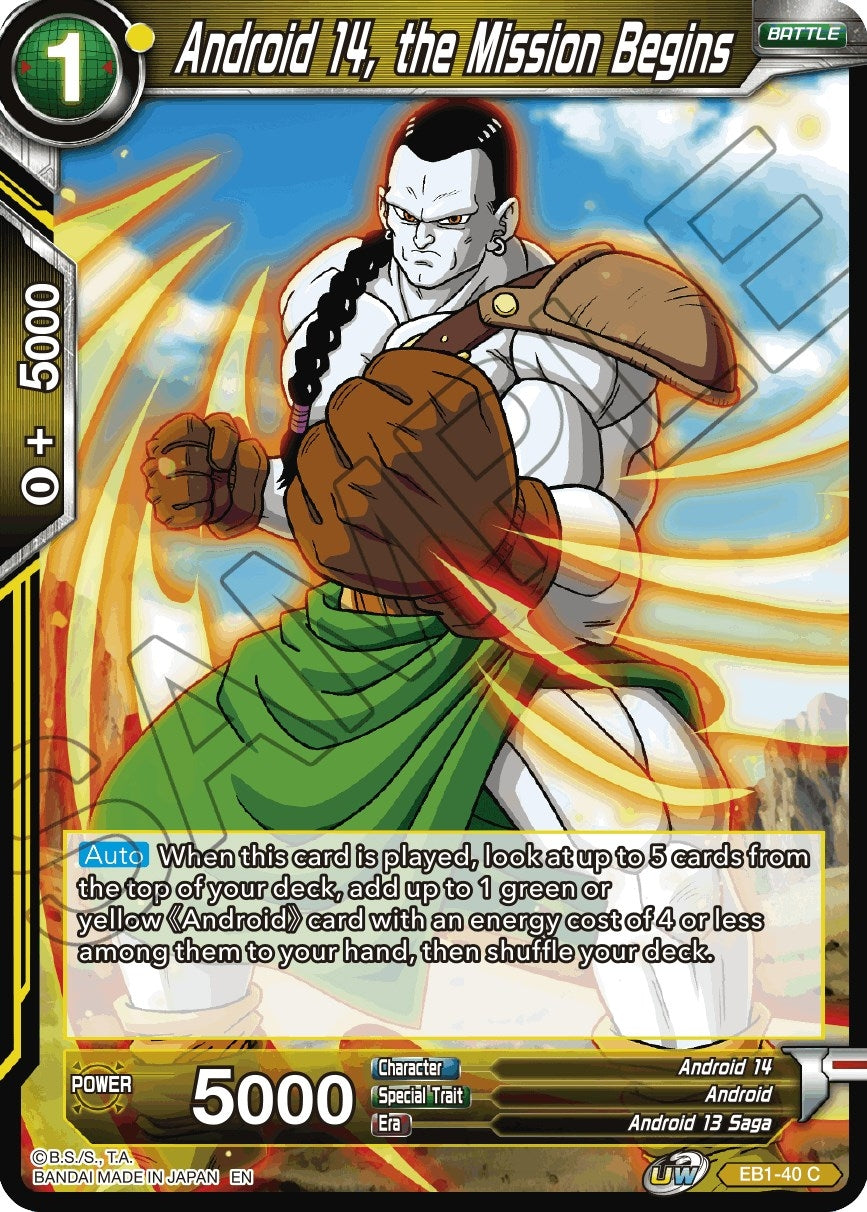 Image for Android 14, the Mission Begins (Battle Evolution Booster) (EB1-40) - Dragon Ball Super: Masters