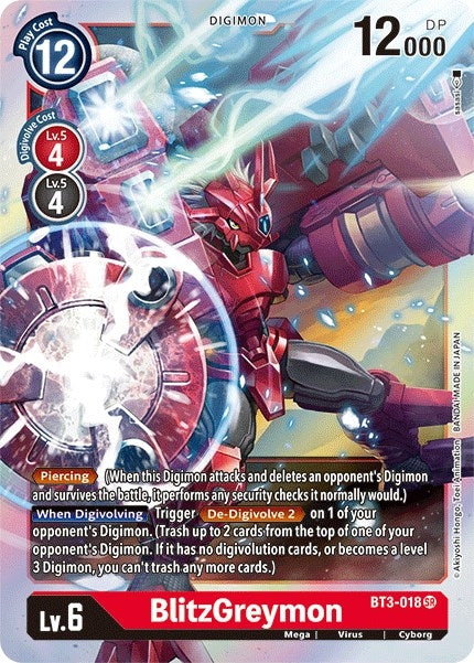Image for BlitzGreymon (BT01-03B) (BT3-018 SR) - Digimon Card Game