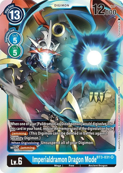 Image for Imperialdramon Dragon Mode (BT01-03B) (BT3-031 SR) - Digimon Card Game