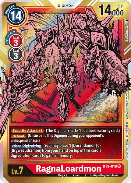 Image for RagnaLoardmon (Alternate Art) (BT01-03B) (BT3-019 SR) - Digimon Card Game