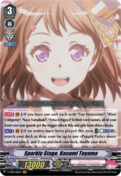Image for Sparkly Stage, Kasumi Toyama (V-TB01: BanG Dream! FILM LIVE) (V-TB01/001EN) - Cardfight Vanguard