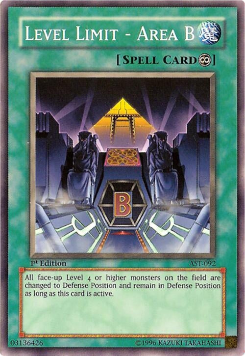 Image for Level Limit - Area B (Ancient Sanctuary) (AST-092) - YuGiOh