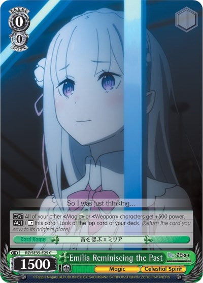 Image for Emilia Reminiscing the Past (Parallel Foil) (Re:ZERO: The Frozen Bond) (RZ/SE35-E25 C) - Weiss Schwarz