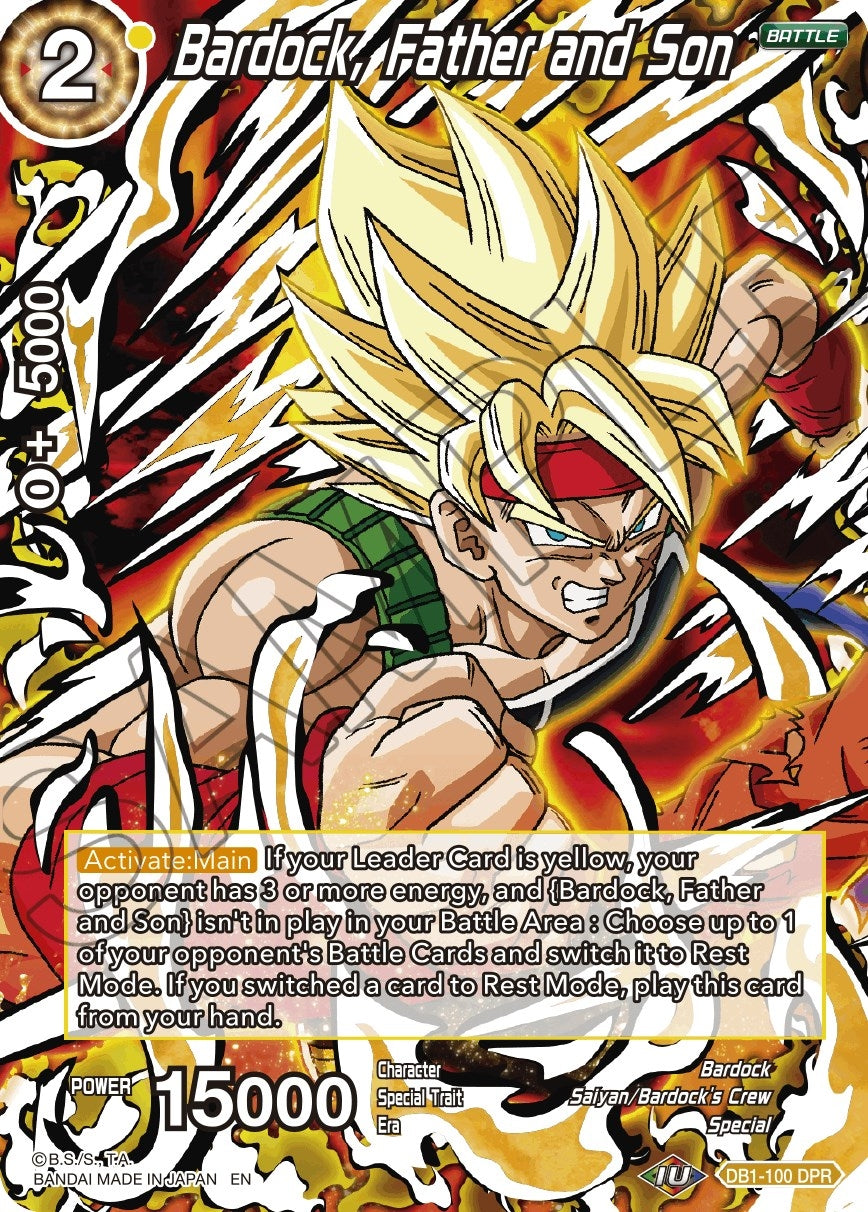Image for Bardock, Father and Son (Reprint) (Battle Evolution Booster) (DB1-100) - Dragon Ball Super: Masters