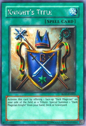 Image for Knight's Title (Reshef of Destruction) (Secret Rare) (Yu-Gi-Oh! Video Game Promotional Cards) (ROD-EN002) - YuGiOh