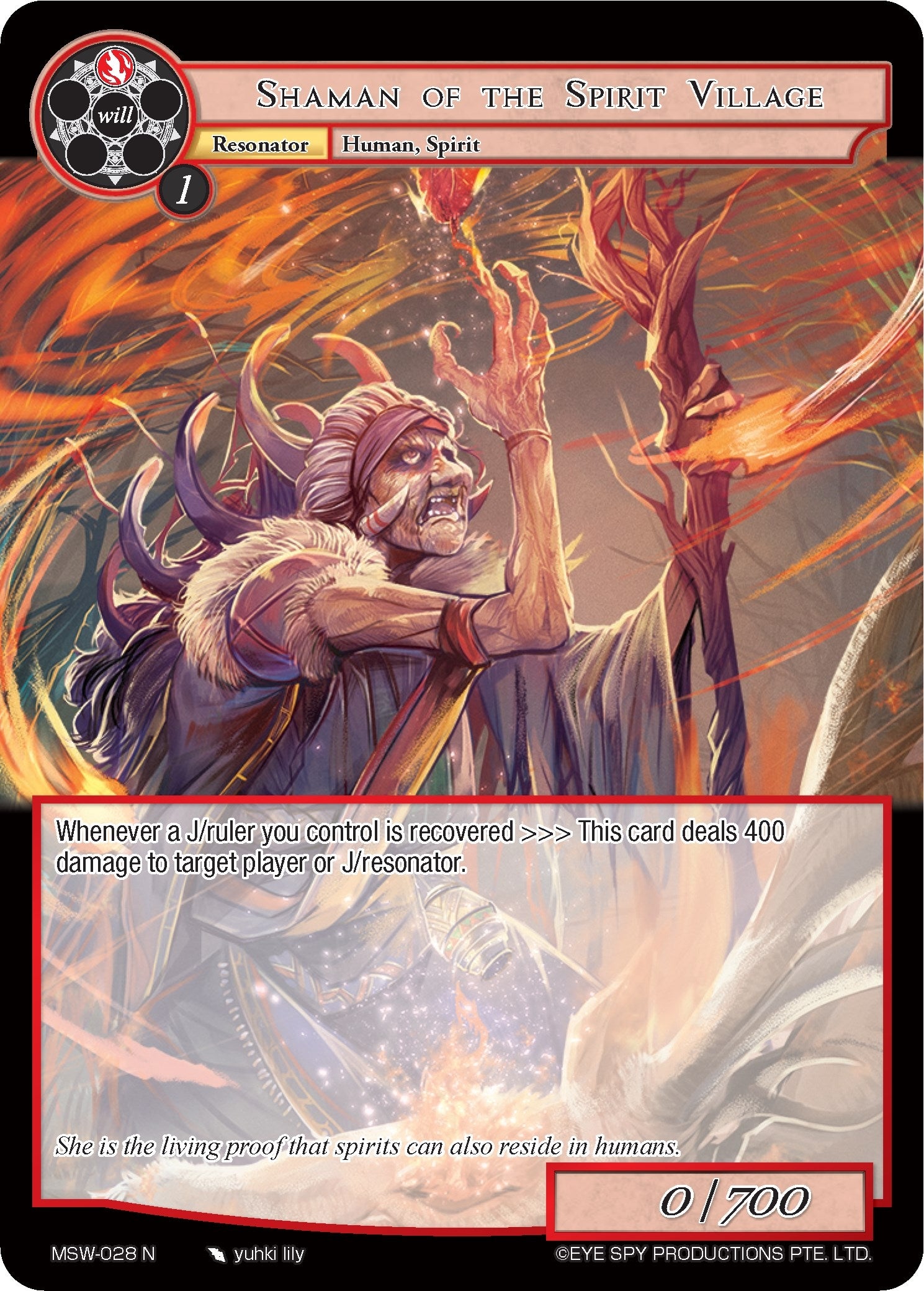 Image for Shaman of the Spirit Village (The Magic Stone War - Zero) (MSW-028) - Force of Will