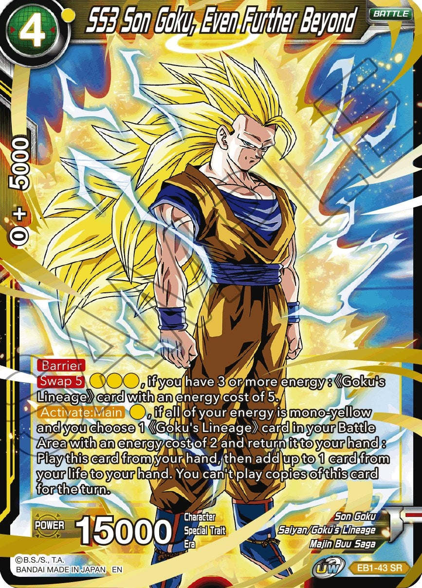 Image for SS3 Son Goku, Even Further Beyond (Battle Evolution Booster) (EB1-43) - Dragon Ball Super: Masters