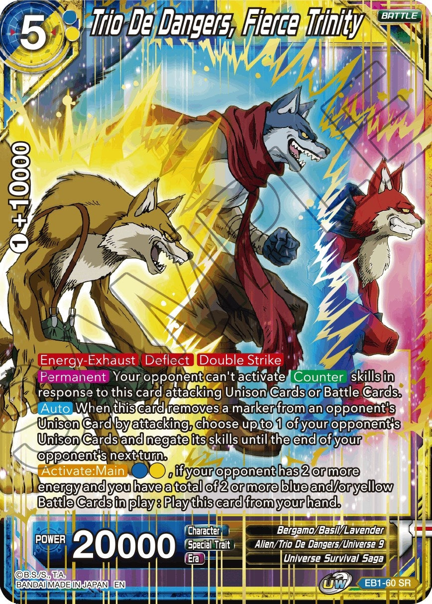 Image for Trio De Dangers, Fierce Trinity (Battle Evolution Booster) (EB1-60) - Dragon Ball Super: Masters