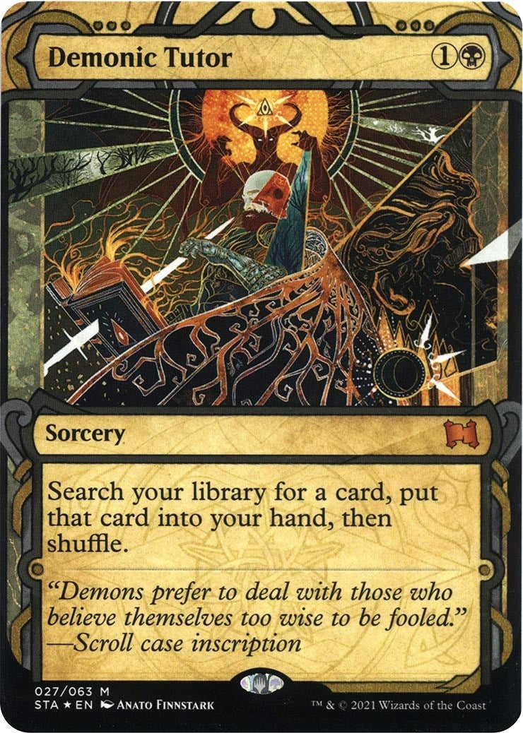 Image for Demonic Tutor (Foil Etched) (Strixhaven: Mystical Archives) (27) - Magic: The Gathering