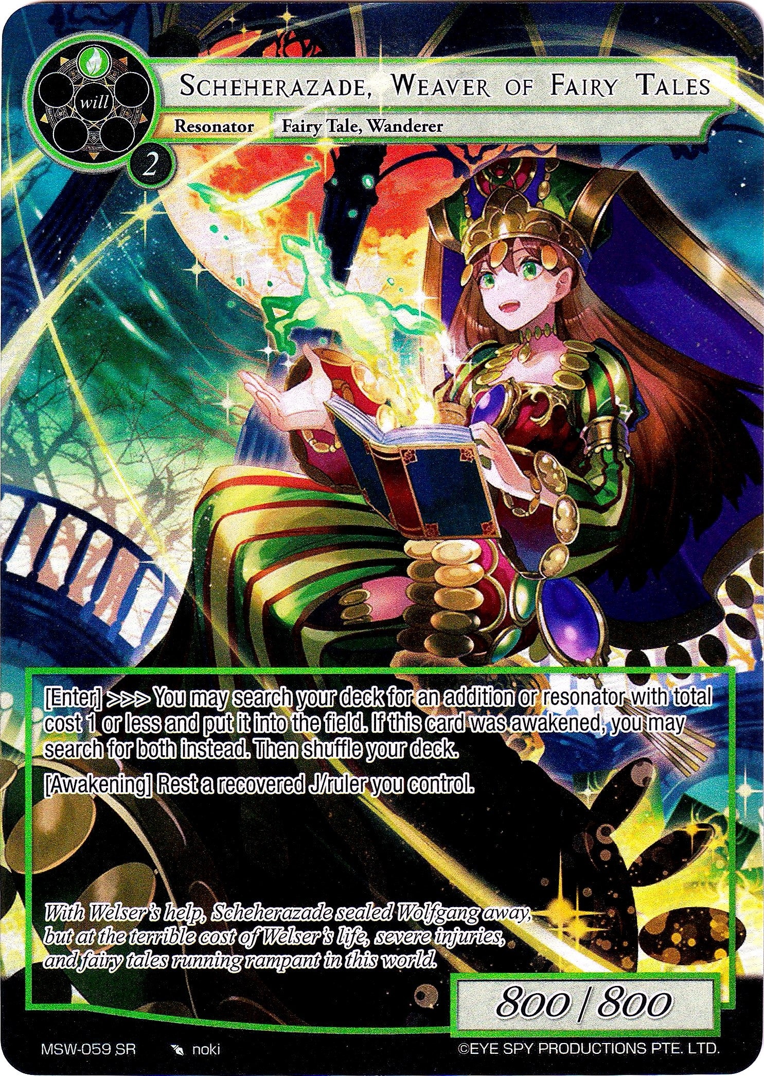 Image for Scheherazade, Weaver of Fairy Tales (Full Art) (The Magic Stone War - Zero) (MSW-059) - Force of Will