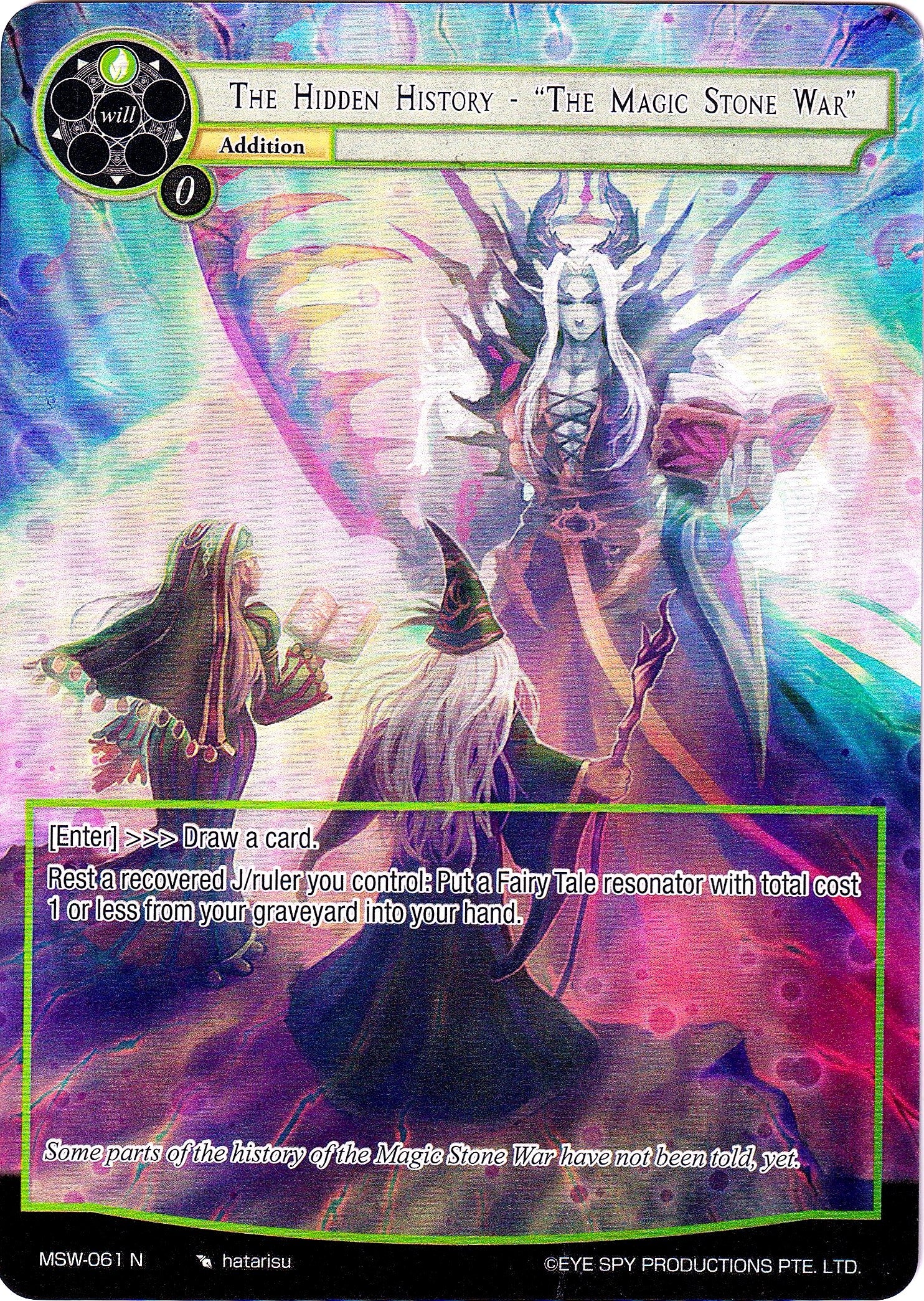 Image for The Hidden History - "The Magic Stone War" (Full Art) (The Magic Stone War - Zero) (MSW-061) - Force of Will