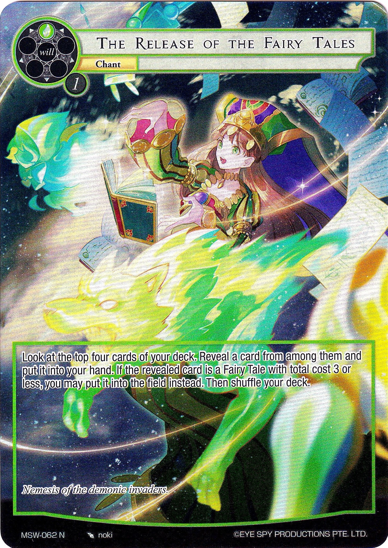 Image for The Release of the Fairy Tales (Full Art) (The Magic Stone War - Zero) (MSW-062) - Force of Will