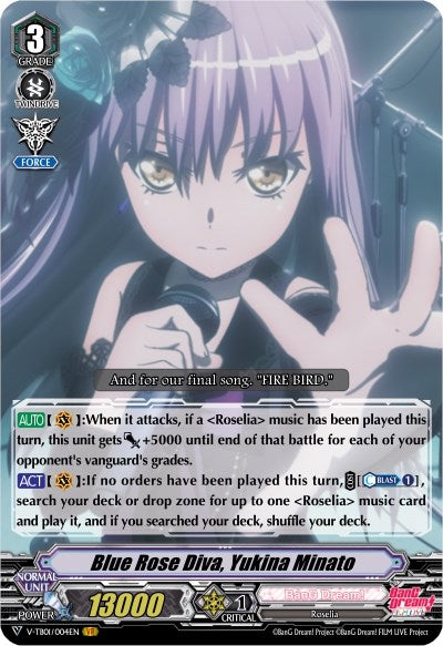 Image for Blue Rose Diva, Yukina Minato (V-TB01: BanG Dream! FILM LIVE) (V-TB01/004EN) - Cardfight Vanguard