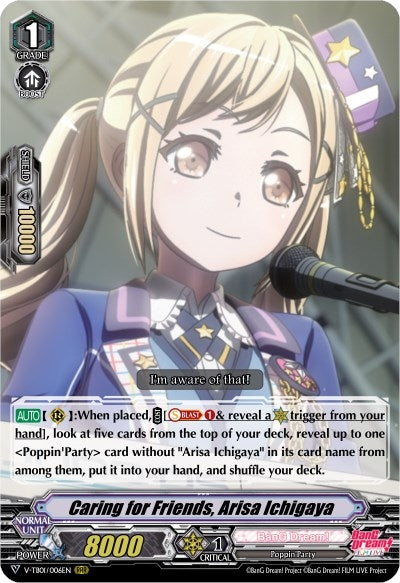Image for Caring for Friends, Arisa Ichigaya (V-TB01: BanG Dream! FILM LIVE) (V-TB01/006EN) - Cardfight Vanguard