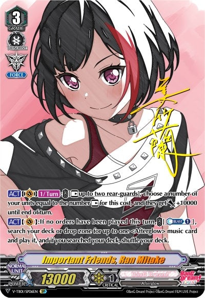 Image for Important Friends, Ran Mitake (SP) (V-TB01: BanG Dream! FILM LIVE) (V-TB01/SP06EN) - Cardfight Vanguard