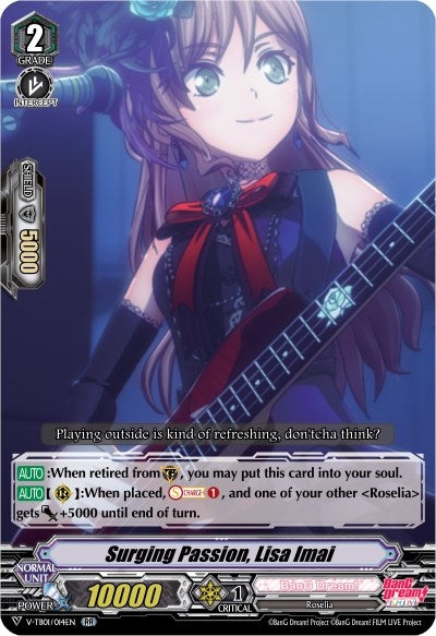 Image for Surging Passion, Lisa Imai (V-TB01: BanG Dream! FILM LIVE) (V-TB01/014EN) - Cardfight Vanguard